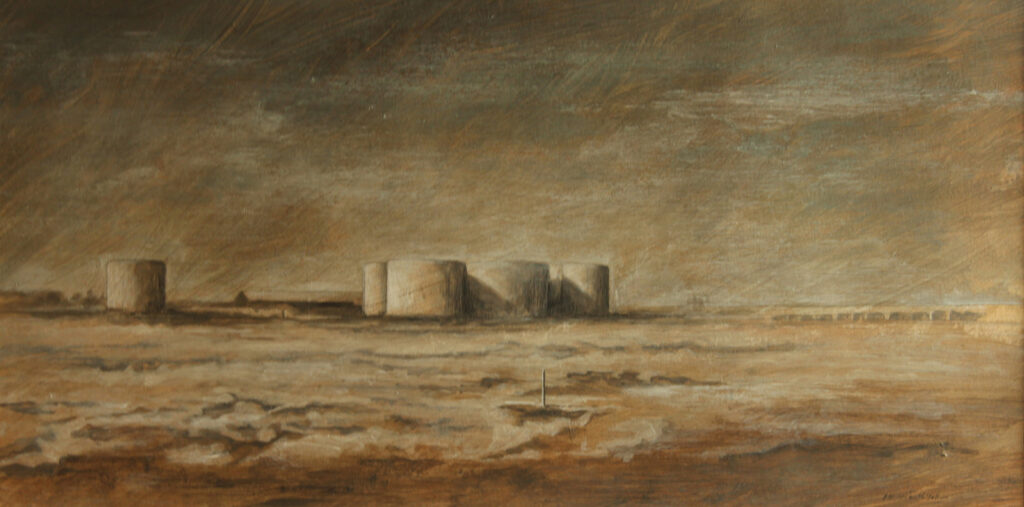 Landschap silo's - Peter De Koninck